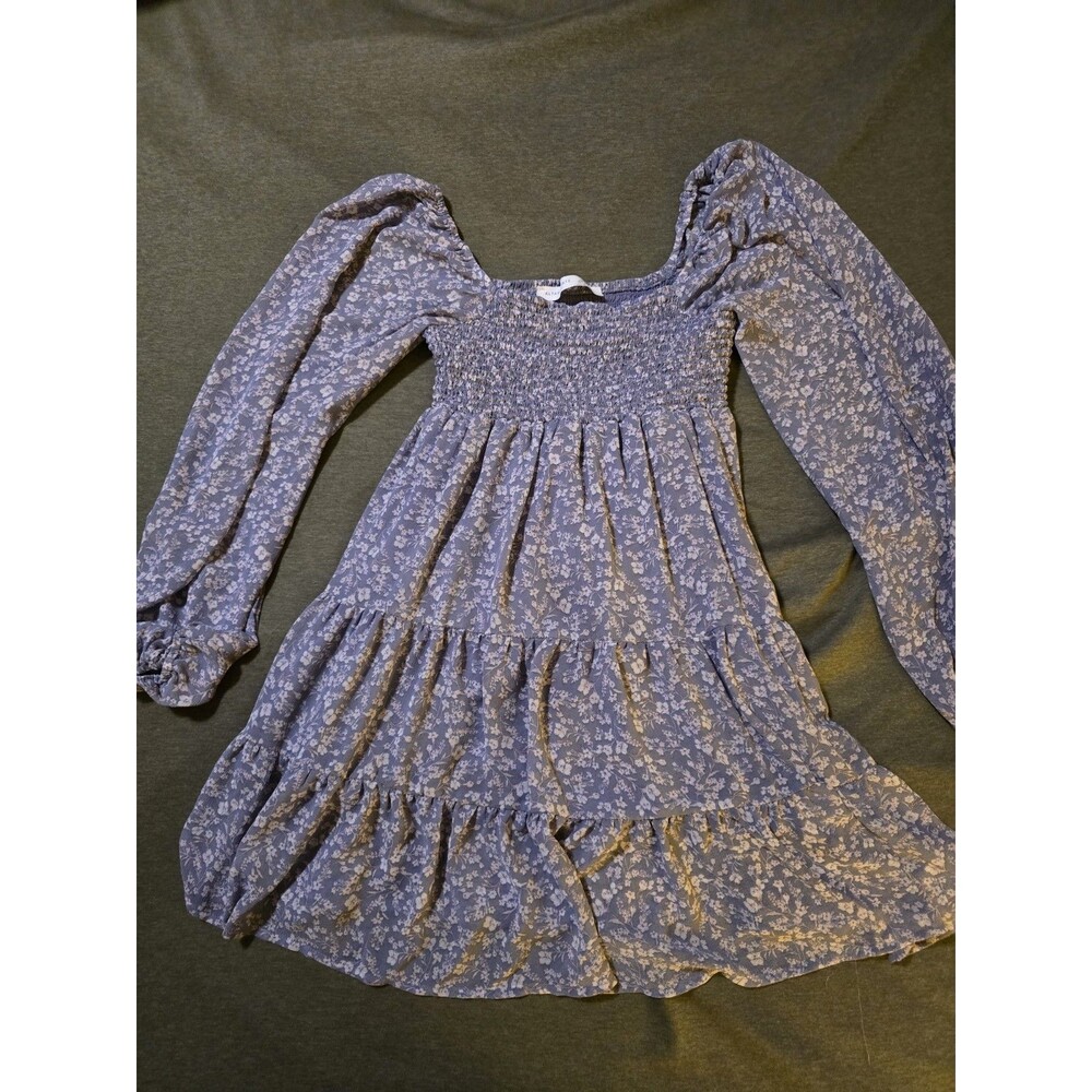 Altar'd State Womens XS Off The Shoul der Balloon Sleeve Boho Cottage Core Dress